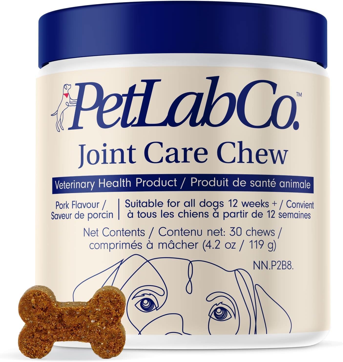 Petlab Co. Joint Care Chews, High Levels of Glucosamine for Dogs, Green