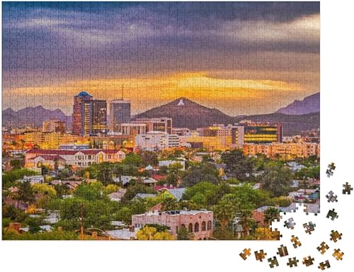 Miniatura 2 de Tucson, Arizona, EE.UU. Downtown Skyline with Sentine - Rompecabezas de 1000 piezas