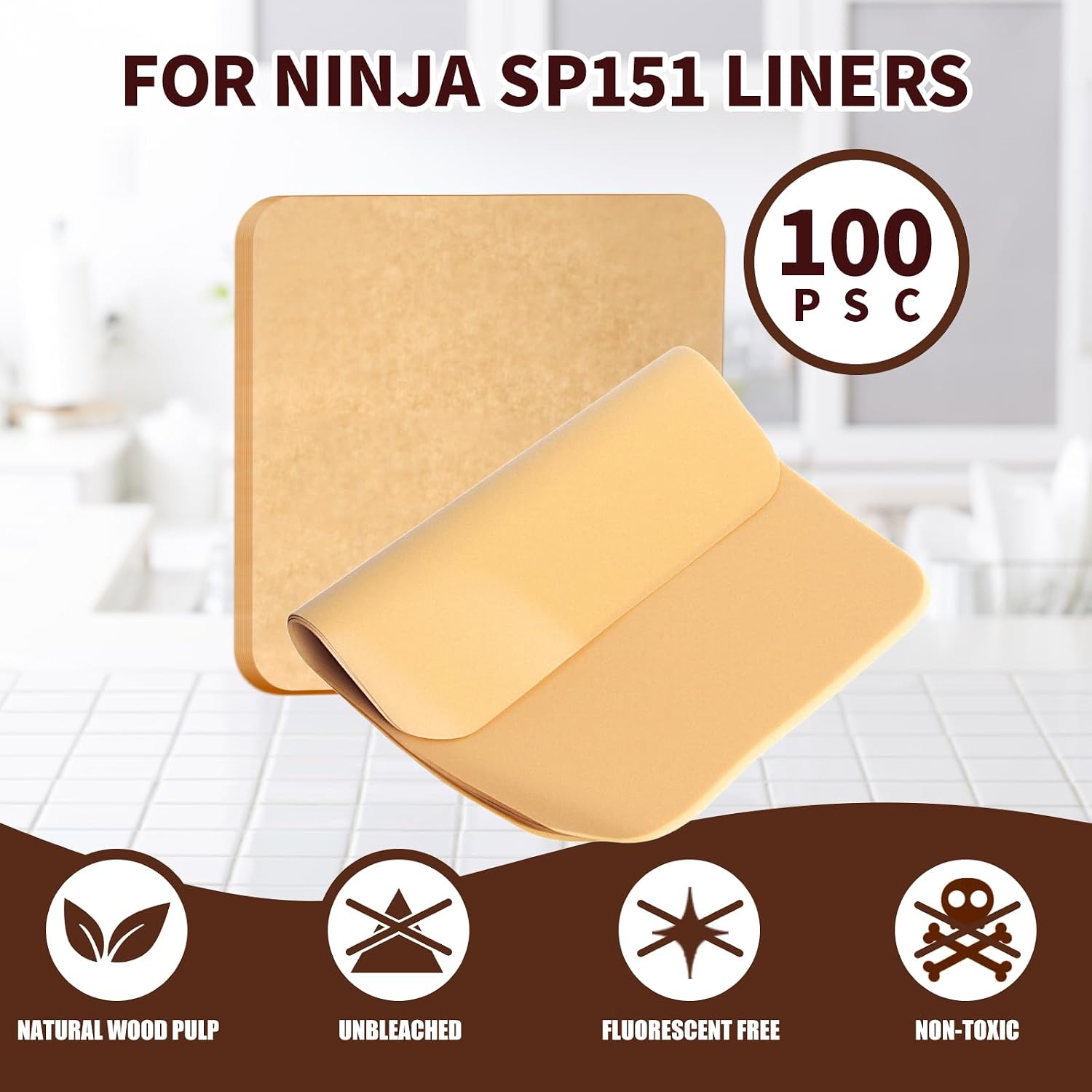 Air Fryer Parchment Paper for Ninja 8-in-1 Flip Toaster Oven SP151