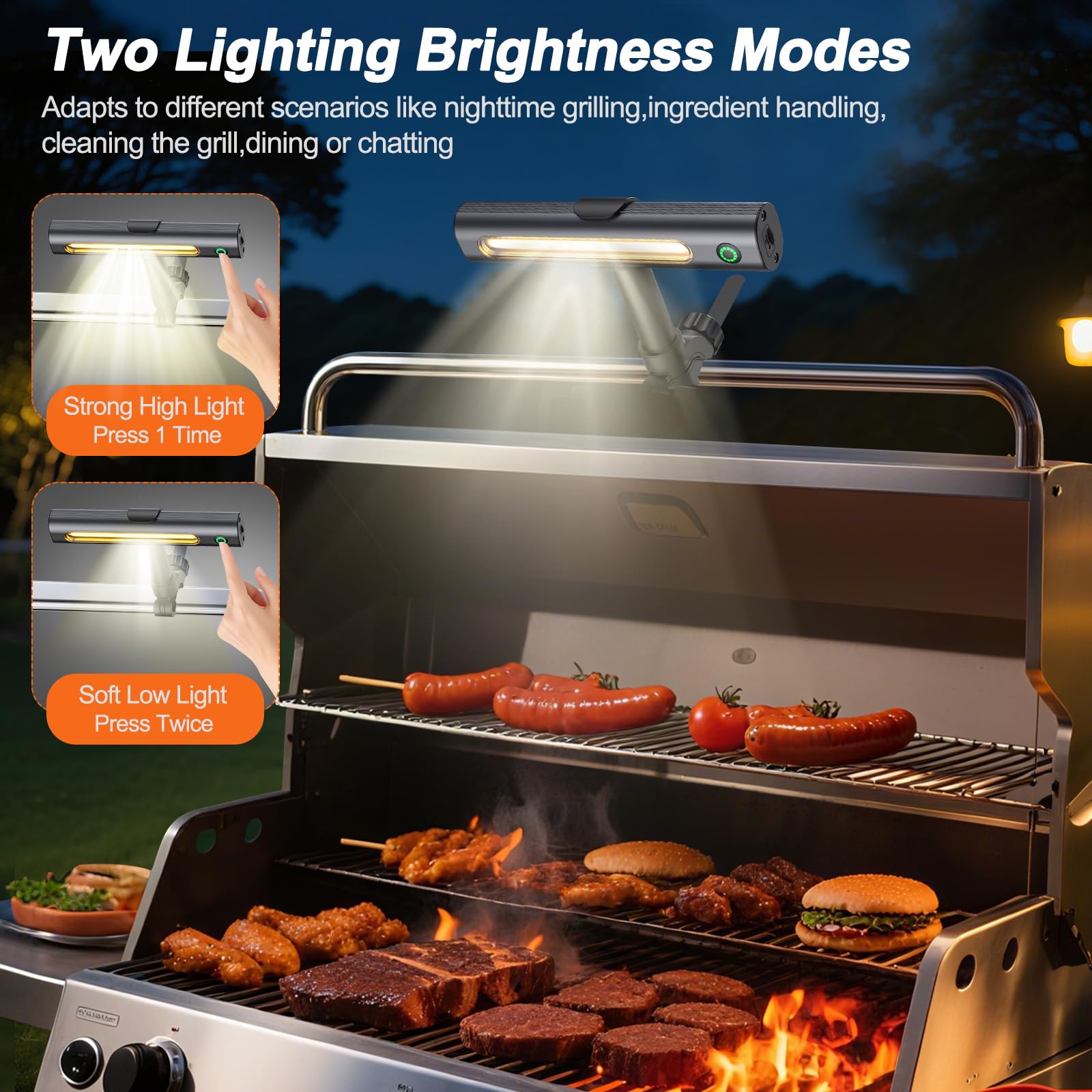 LED Grillleuchten für Außengrill (1, L-Form)