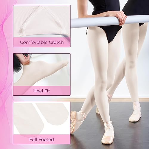 Miniatura 5 de 2 mallas de ballet para niñas, mallas de ballet para niños, leotardos de ballet para niños