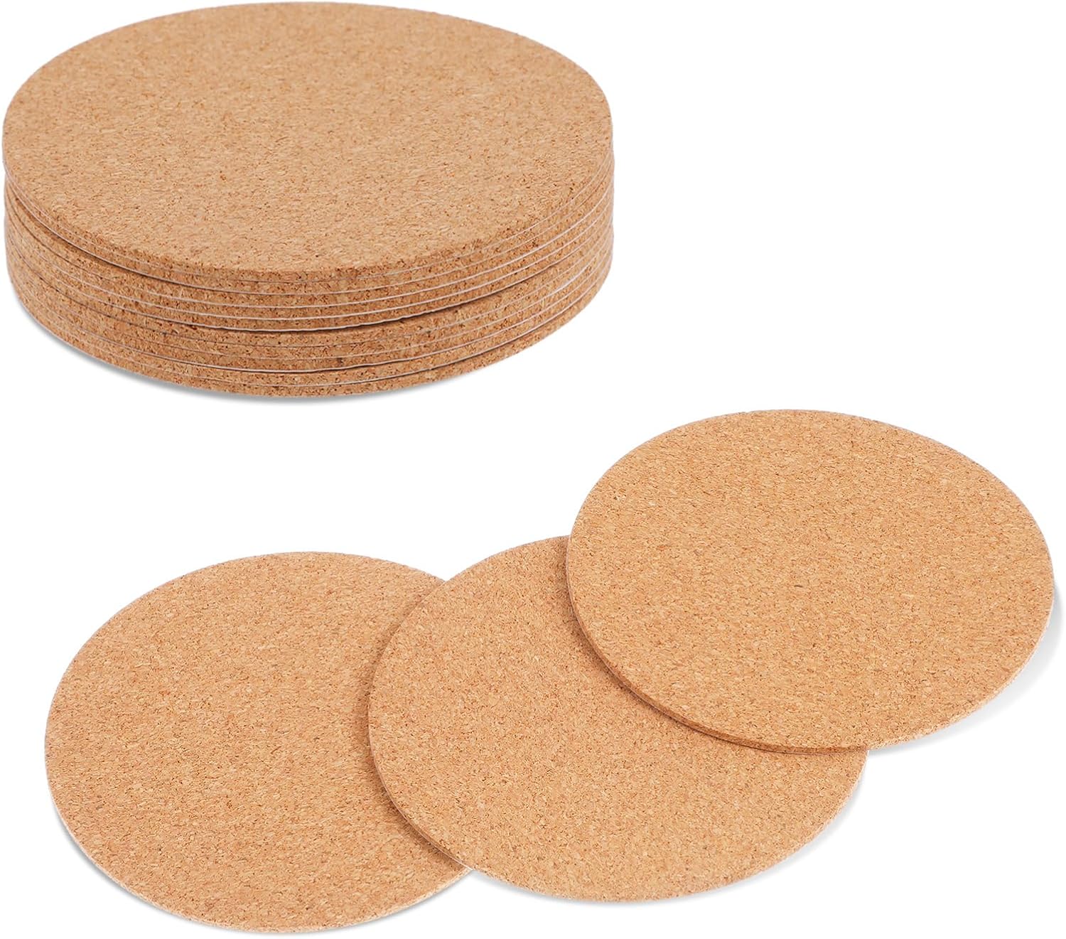 10Pcs Cork Coasters, 4 Inch Round Cork Backing for Coasters