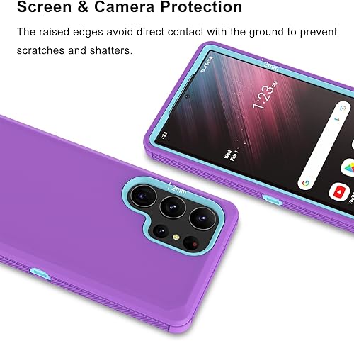 Miniatura 5 de Tiflook Funda para Samsung Galaxy S23 Ultra 5G de 6.8 pulgadas, triple capa de alta resistencia, protección contra caídas a prueba de golpes, funda