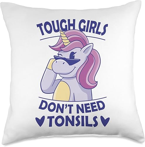 Miniatura 5 de Get Well Soon Gifts for Kids Tonsils Removal Almohada de helado tonsilectomía recuperación de tonsilectomía 16 x 16 pulgadas multicolor