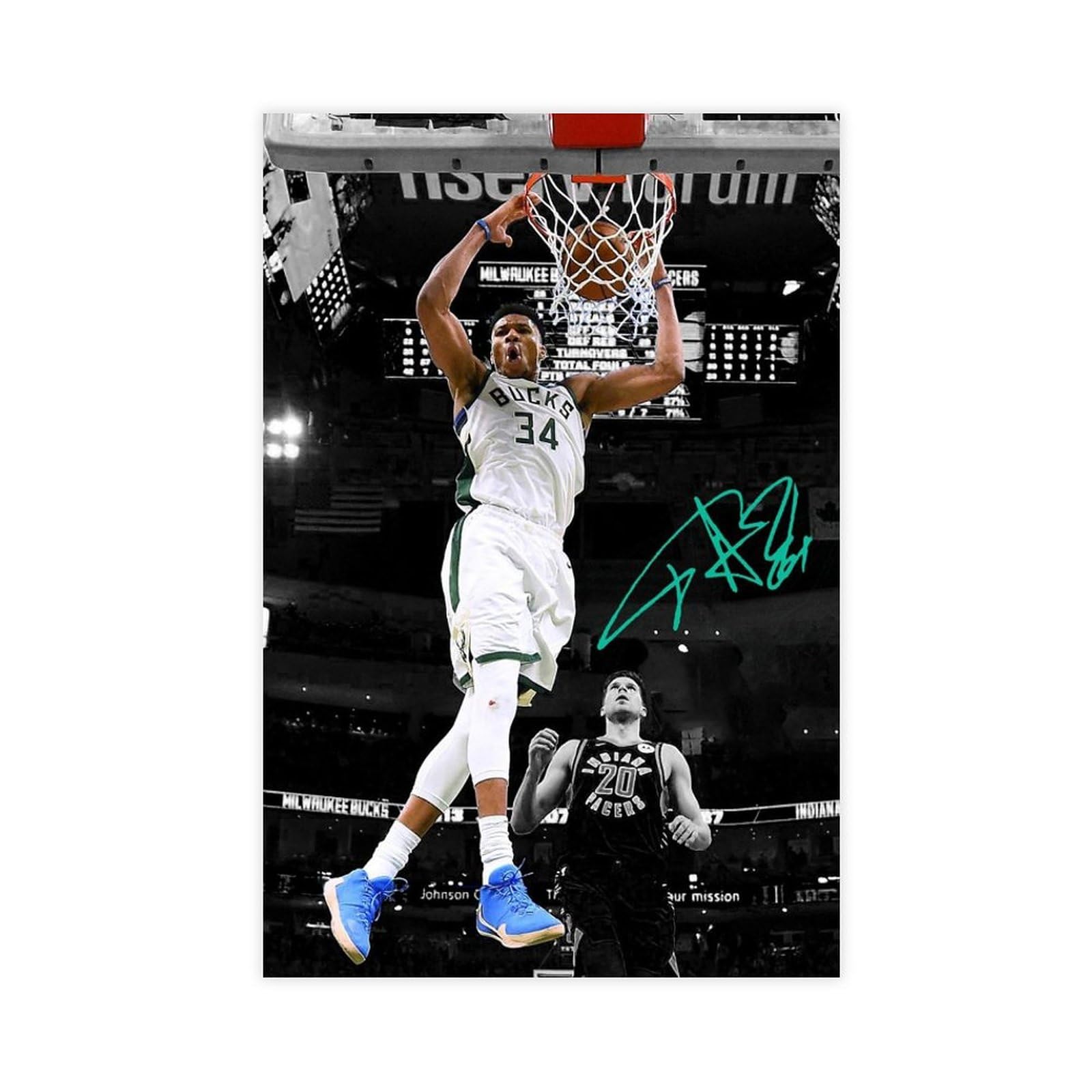 NICRX Giannis Poster Antetokounmpo Poster 1 Canvas Poster Wall Art Decor Print Picture Paintings for Living Room Bedroom Decoration Unframe: Unframe:16x24inch(40x60cm)
