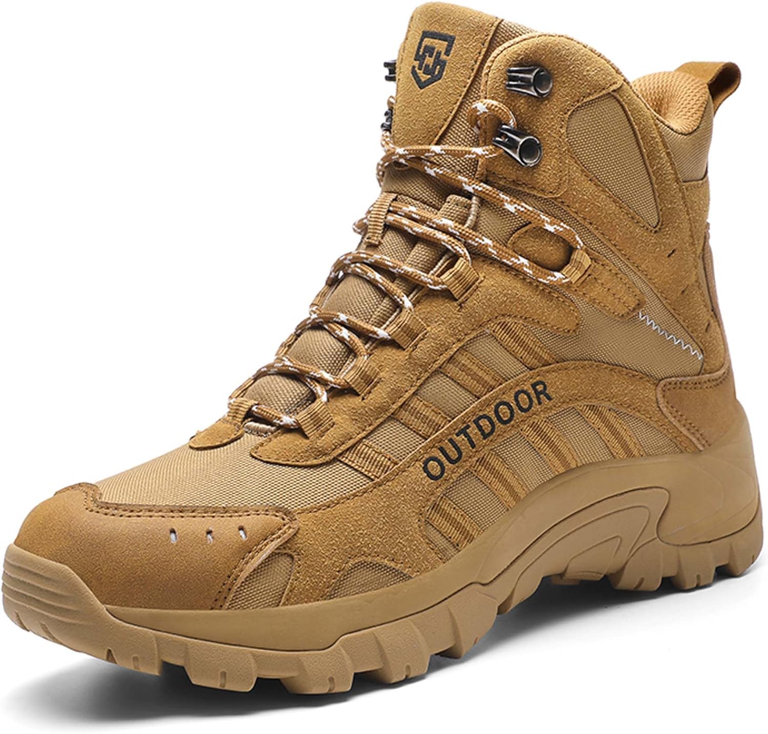 Men's Hiking Tactical Boots High Top Outdoor Off-Road Jungle Hunting Boots Waterproof Wear-Resistant Walking Backpacks Camping Mountain Climbing Shoes