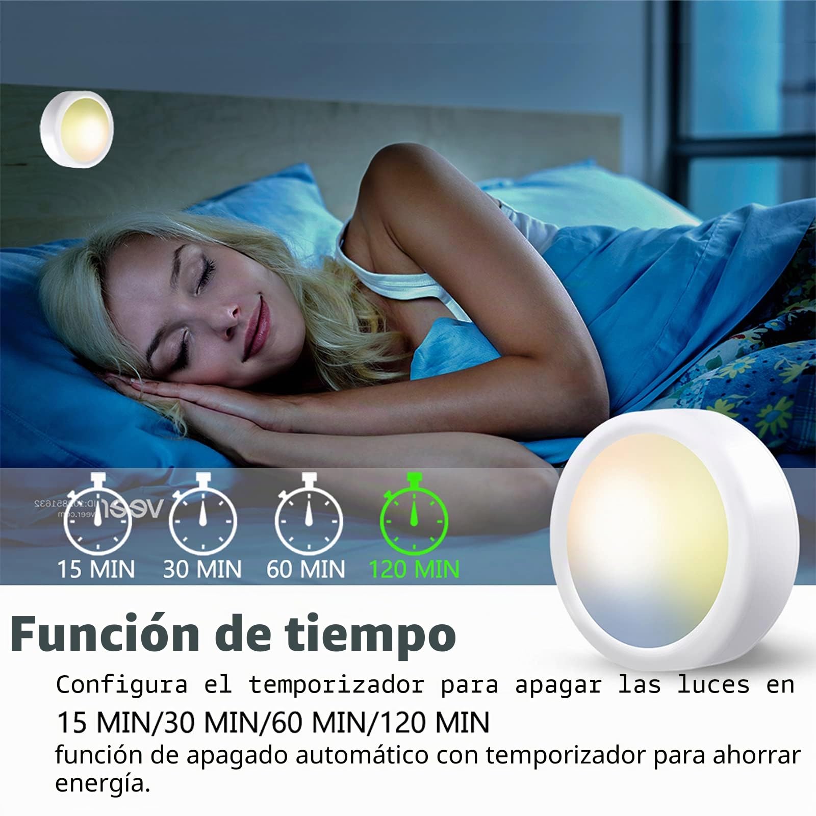 Luces Led Armario a Pilas Inalambrica,Regulable 3 Colores Luz Vitrina LED con Mando a Distancia LED Cocina Bajo Mueble Sin Cable Foco LED Bateria Interior Lámpara Escalera Adhesiva Luz Nocturna Casa