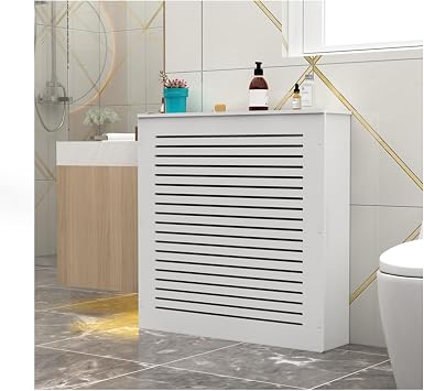 Radiator Cover Decorative Cabinet Heater Cover for Old Radiators Heating Cabinet Shelf Bathroom Floor Cabinet Modern Wall Cabinet Home Radiator Shelf for Living Room/Bedroom/KitchenWhite,31.5*27.6*7.