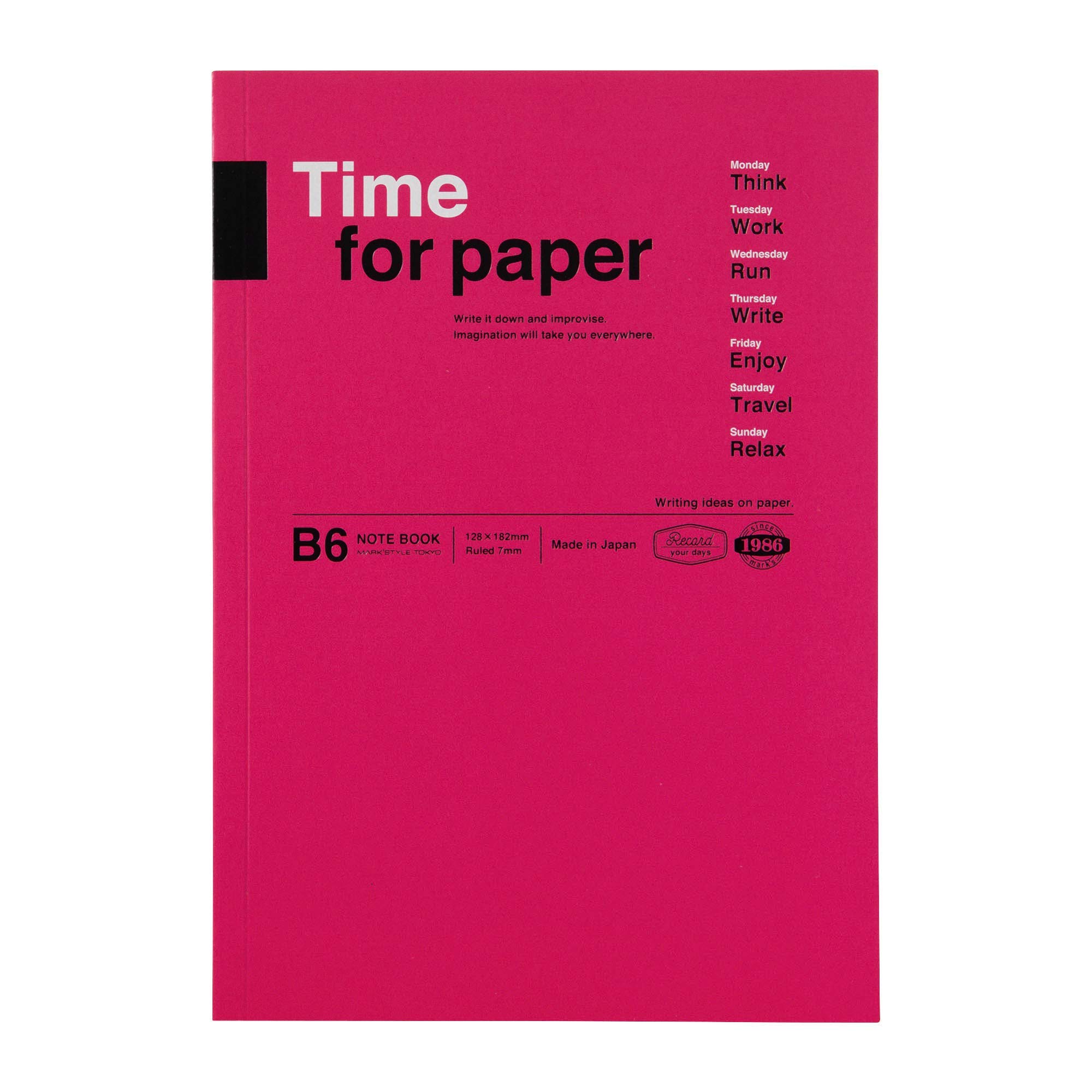 MARKS B6 Time Notebooks for Paper Pink