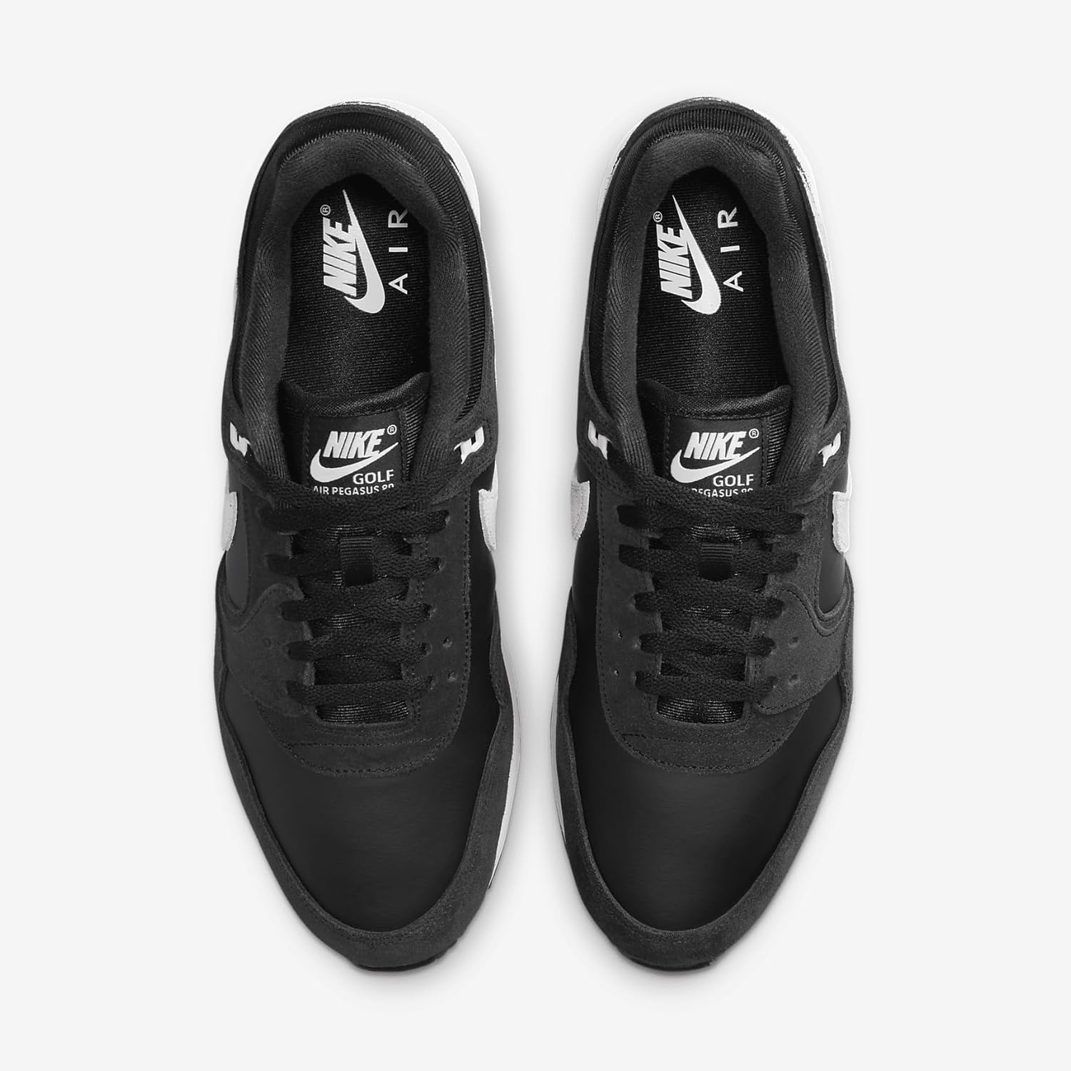 Nike Air Pegasus '89 G Golf Shoes (FJ2245-001, Black/Black/White) Size 7 - Image 4