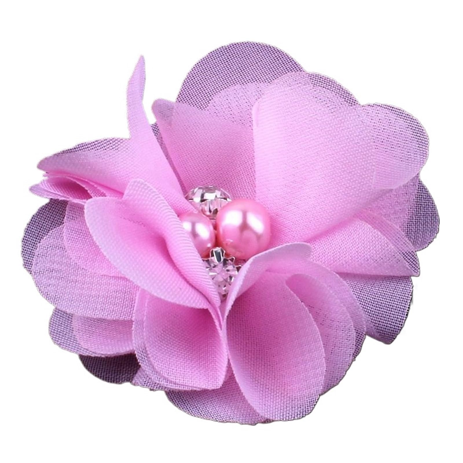 WEKONUMEX Artificial Flower Heads, Artificial Chiffon Flower Heads Multicolor Pack Of 10 2 Inches For Wedding DIY Craft Decor(Roze)
