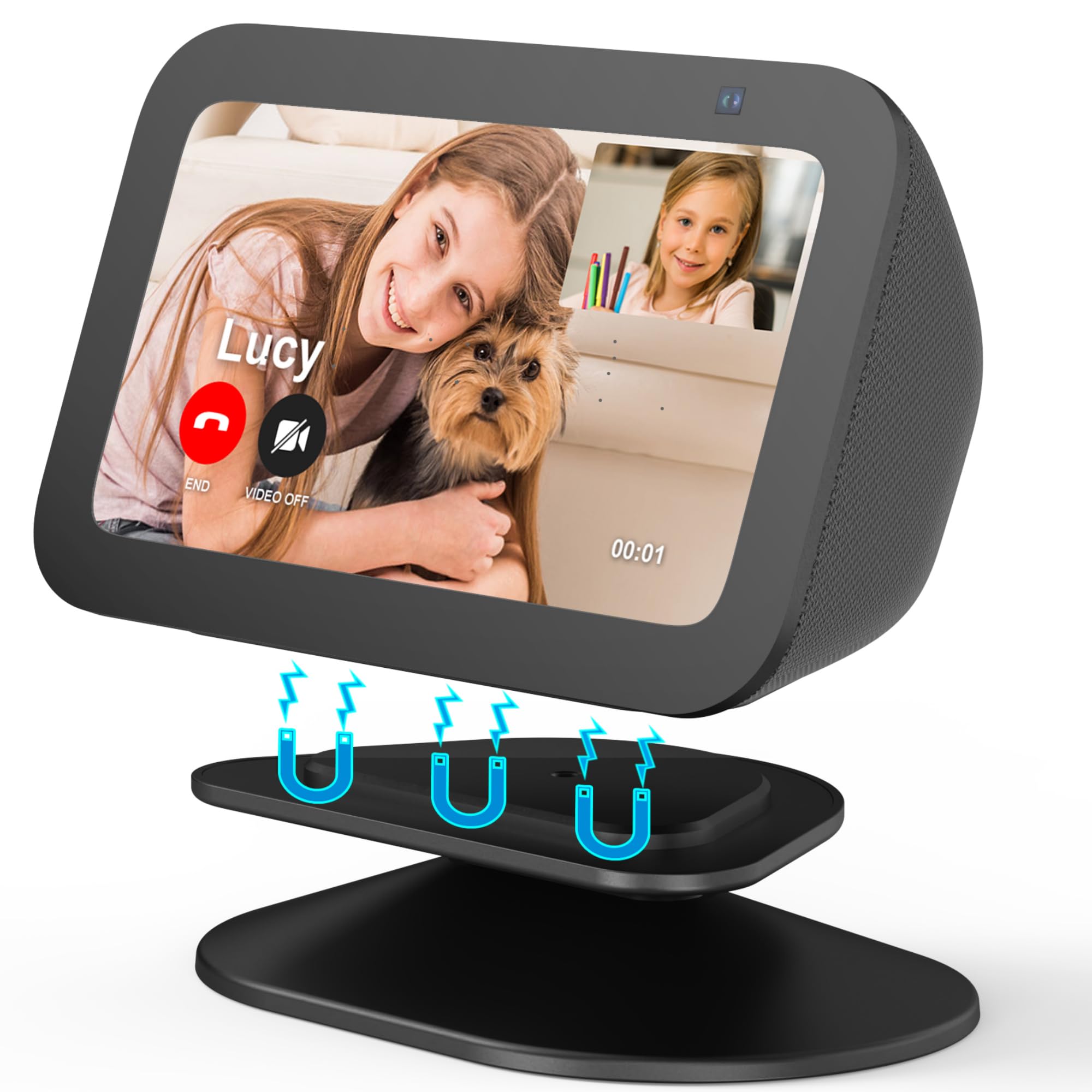 PlusAcc Stand for Show 5 (3rd Gen) - Adjustable Tilt Holder, Magnetic Table Stand Accessories Compatible with iPhone Models & Show 5 3rd Generation,