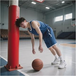 Foam Pole Protector Padding - 180cm Tall, UV-Resistant Cover for Metal/Wood/Concrete Columns, Garage Post Pads for Basketball Hoops