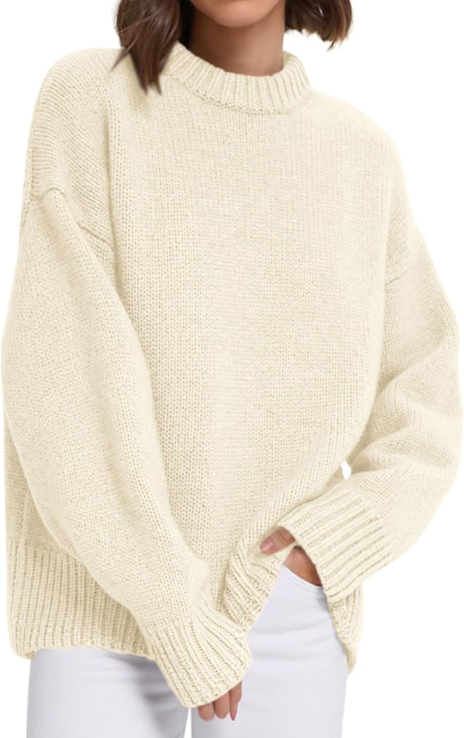 PRETTYGARDEN Womens Sweaters Spring 2026 Trendy Casual Crewneck Long Sleeve Cozy Knit Pullover Sweater Tops Fashion Clothing - Image 2