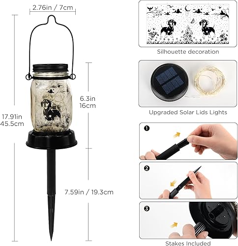 Vista 19 de Styleonme Farol decorativo para exteriores, luces solares impermeables de mariposa, regalos para mujeres, mamá, abuela, regalos para amantes