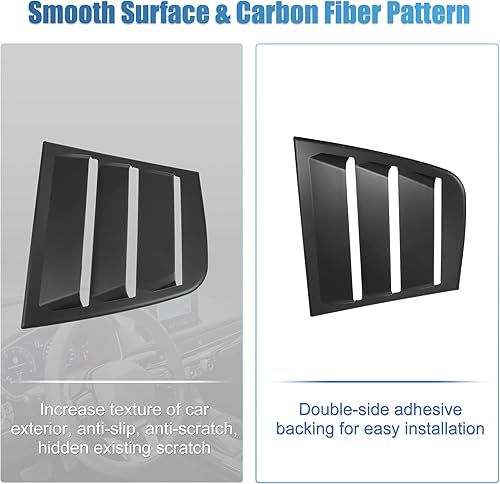 Miniatura 5 de X AUTOHAUX 2 piezas para Dodge Charger 2011-2021 - Rejillas de ventana lateral trasera, rejilla de ventilación de aire, aerodinámica, cubierta