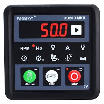 DC20D-MK2 Diesel/Gasonline Engine Generator Control Module Controller, Manual/Remote Auto Start, DC 8-36V with RS485 Communication Port