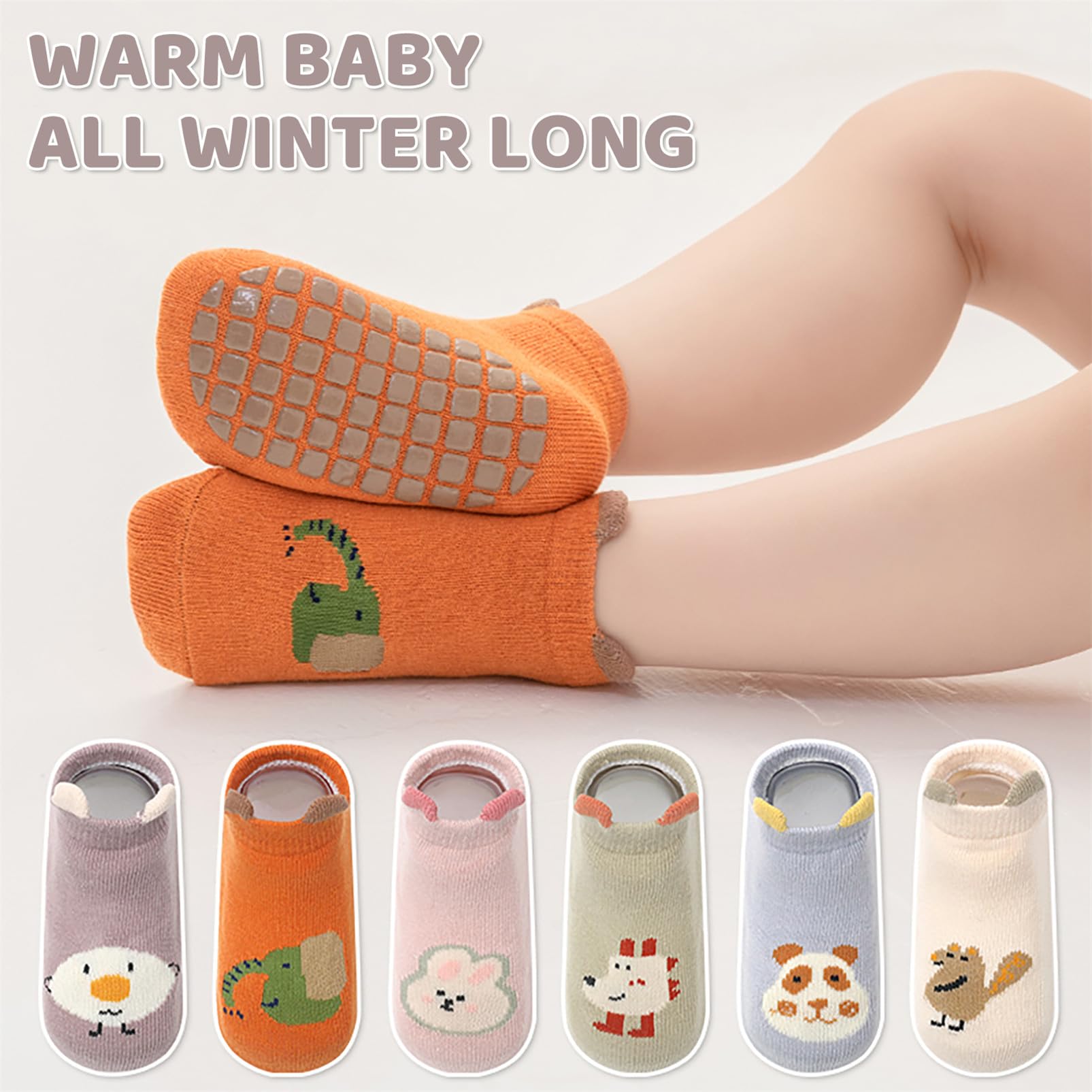 outfit spring Calzini Antiscivolo Bambino Bambina Calze Antiscivolo in Cotone Motivi Animali Neonata Bambini Calzini Invernali 0-12 Mesi 1-5 Anni Compleanno Regalo