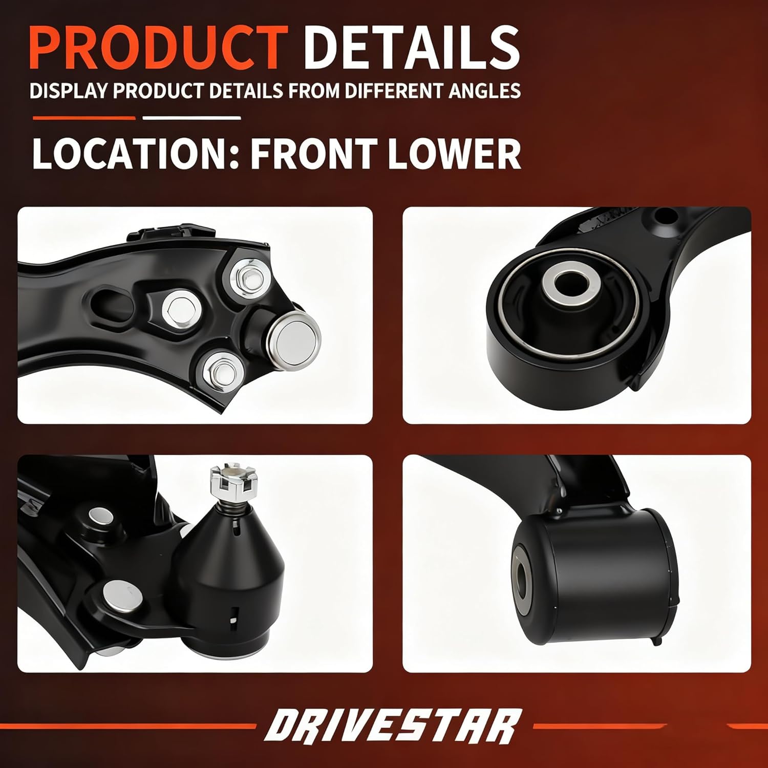DRIVESTAR 2PCS K622038 K622039 Front Left Right Lower Control Arm, fit 2013-2015 for Acura ILX, 2012-2015 for Honda Civic