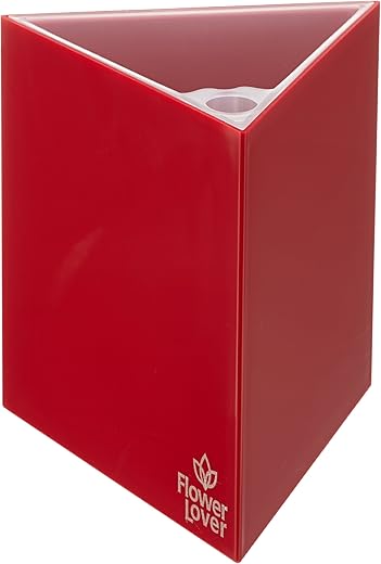 greemotion NOUVAUTE Scatola di Fiori Rossi triangolari 14 x 14 x 14 Centimetri casa Giardino