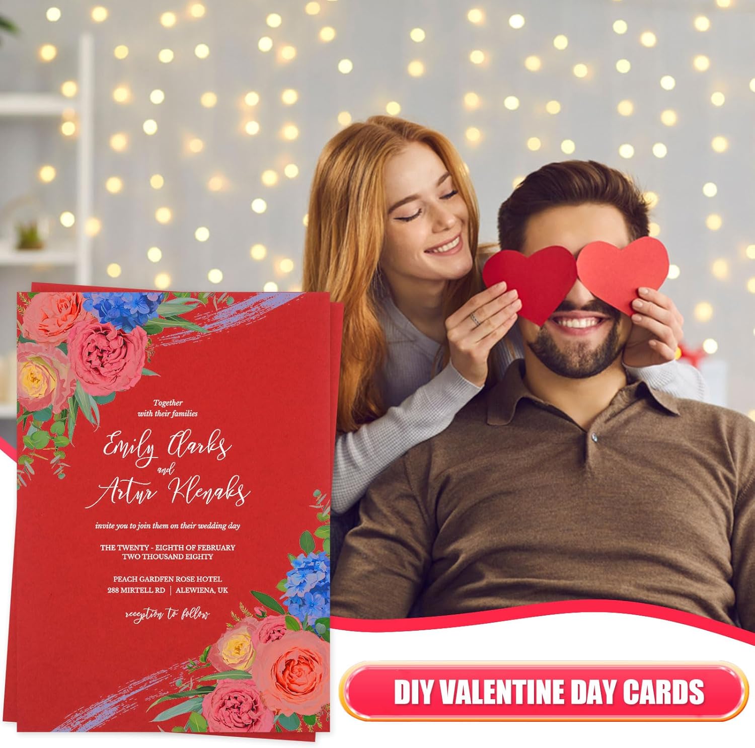 240 Sheets Valentine's Day Cardstock Paper 8.5 x 11" Red Pink White Thick Cardstock Paper 180gsm/65lb Medium Weight Cover Card Stock A4 Printer Paper for Arts & Crafts, Invitations, Greeting Cards
