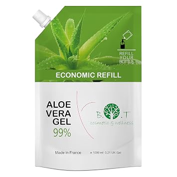 100% Pure Aloe Vera Gel Directly from Lanzarote Spain Moisturizer for Face Body Pimples Dry Skin After Sun Sunburn Hair Gel After Shave Men 1000 ml