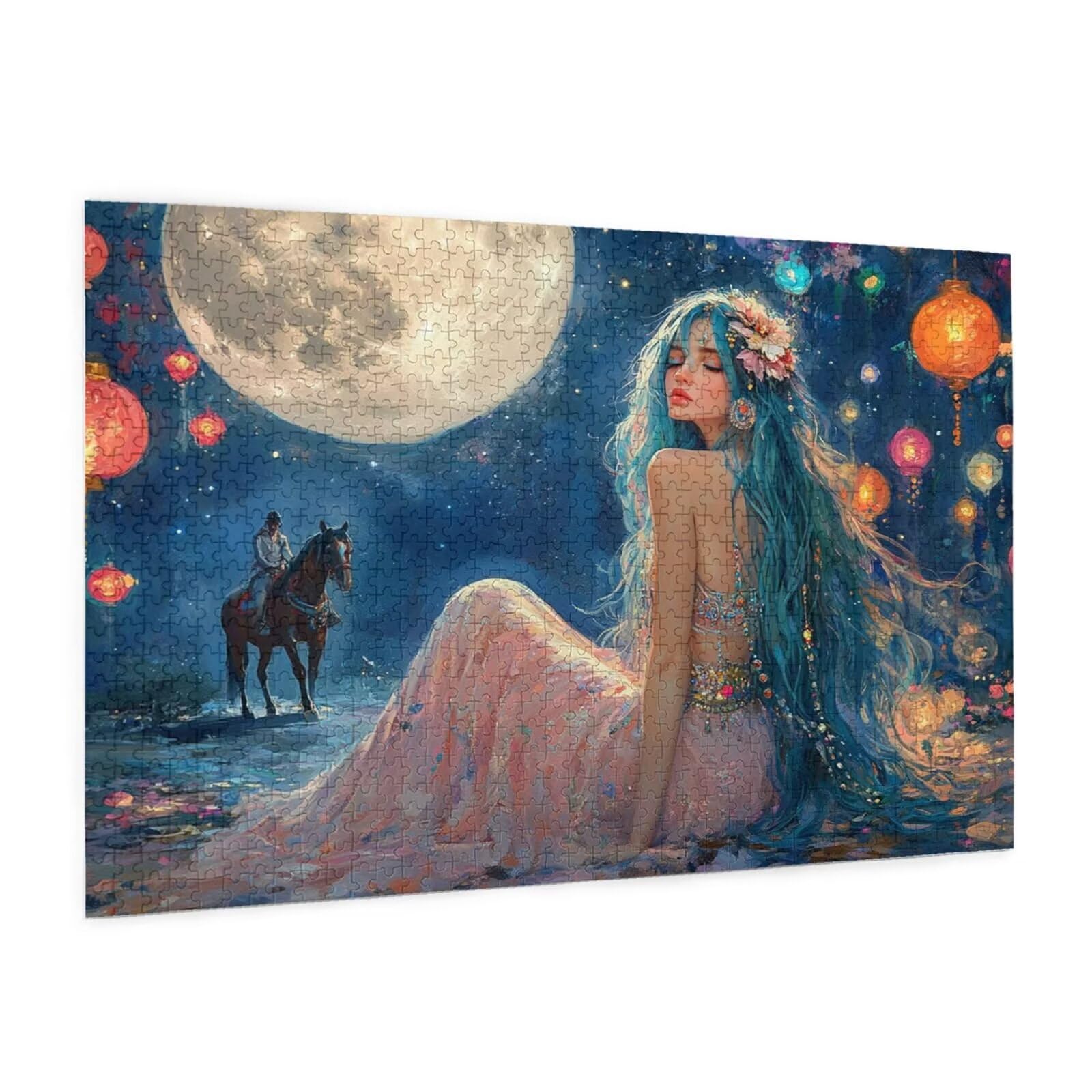 Kobiety Puzzle 5000 Pieces Krajobraz Puzzle Dorośli Początkujący z pudełkiem prezentowym, DIY Interaktywne puzzle Rodzinna wymagająca gra, Relief Relief Home Wall Decor Art Prezent dla mężczyzn 100 x