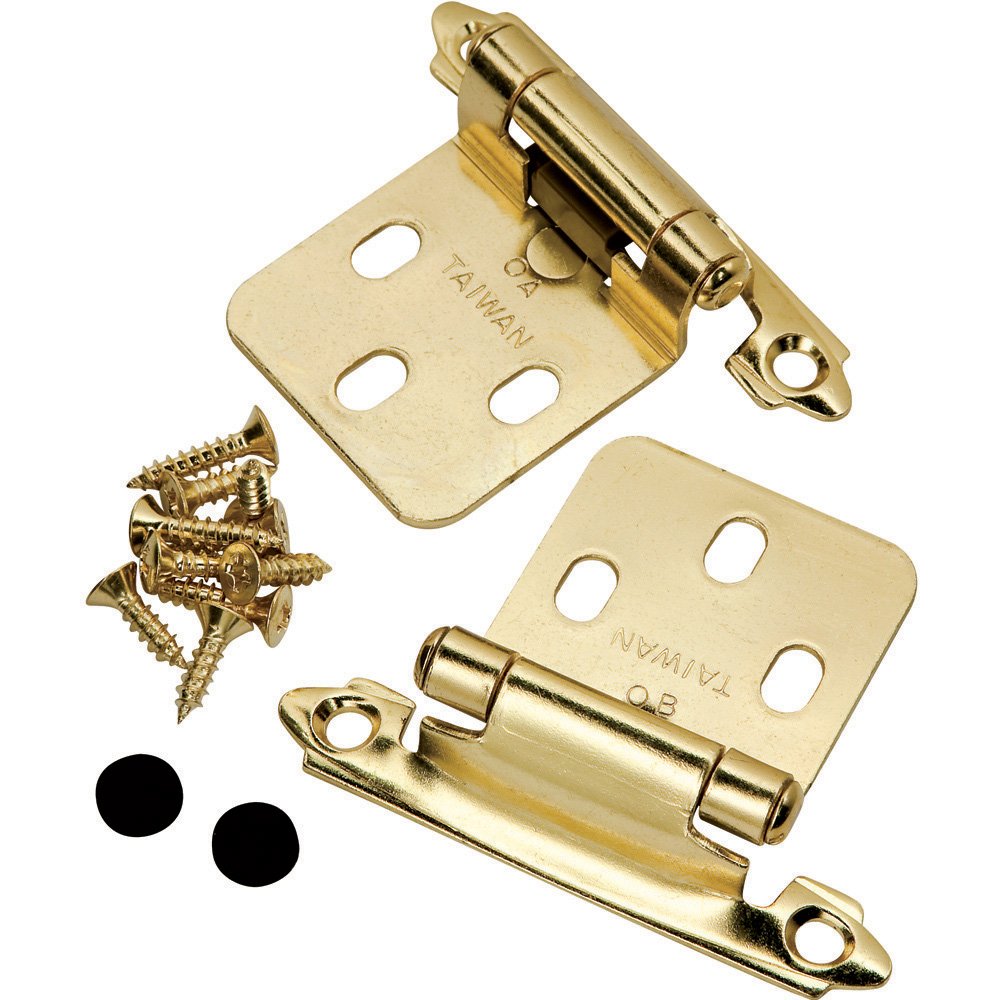 Variable Overlay Surface Mount Hinges - Chrome - pair