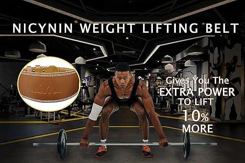 Miniatura 8 de Cinturón de cuero para levantamiento de pesas, cinturón de levantamiento de pesas de 4 pulgadas de ancho para hombres y mujeres, cinturones de