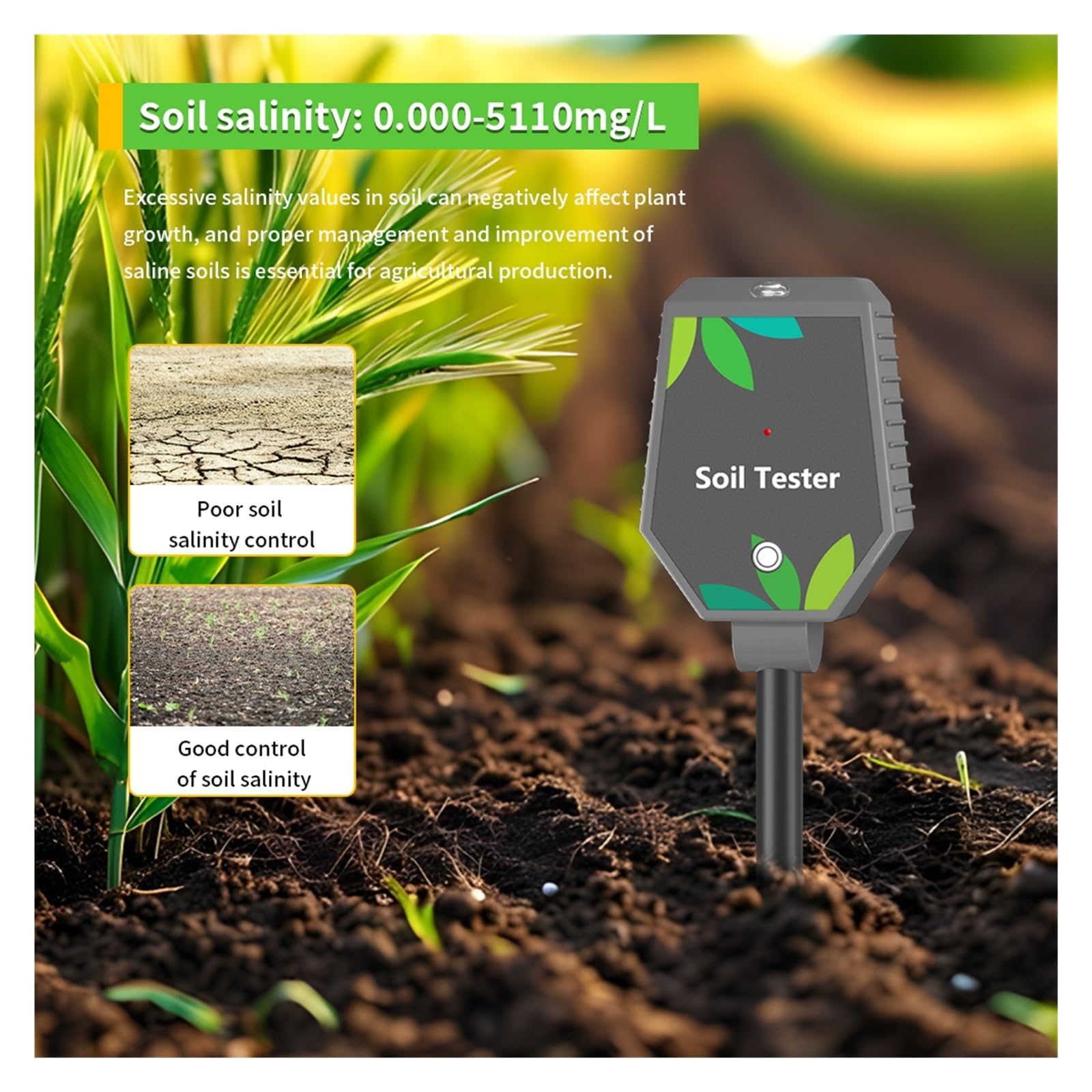 Inteligentny tester gleby Bluetooth APP Rejestrator danych Miernik wilgotności PH do sadzenia w ogrodzie Rolnictwo i plener