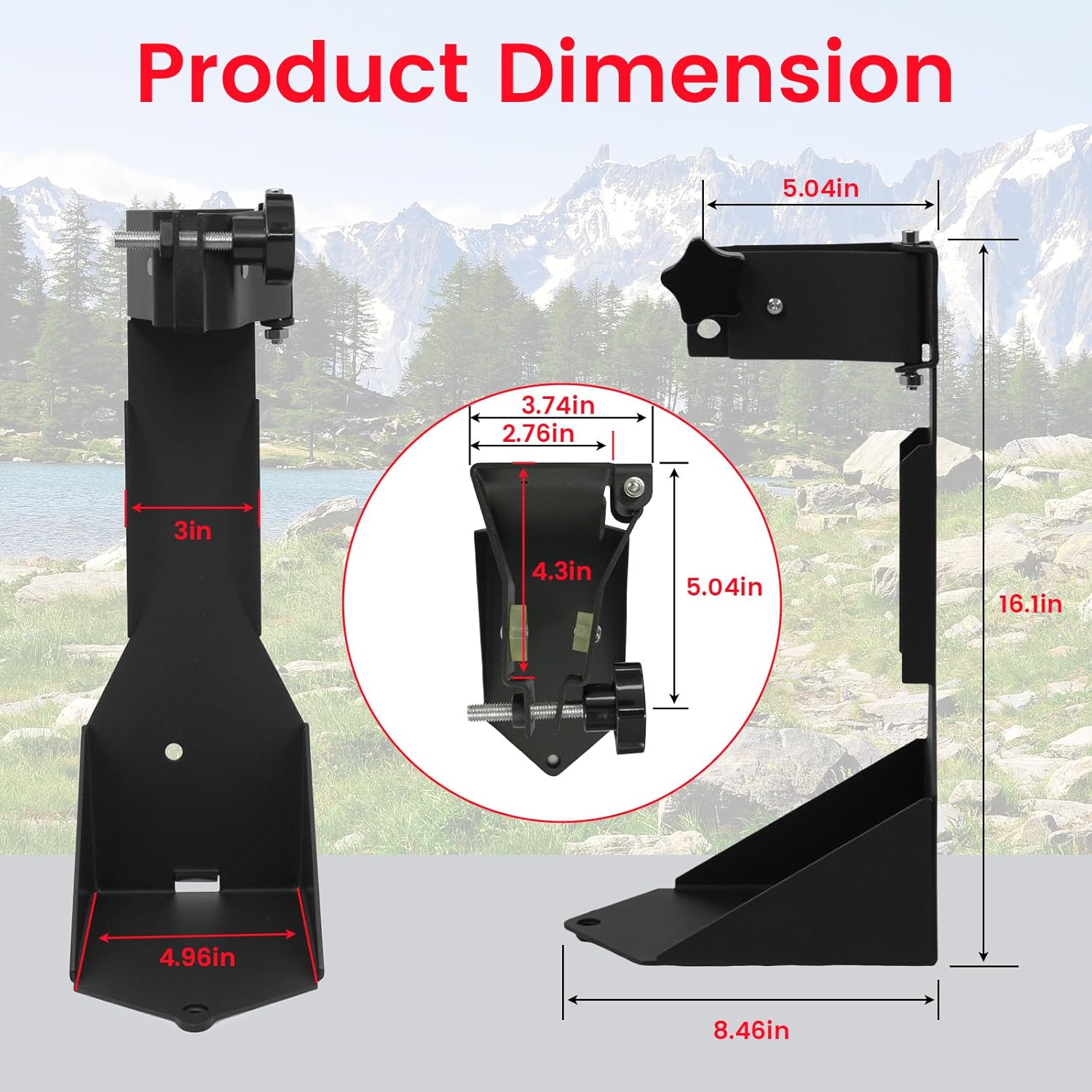 Hi-Lift Jack Mount Tailgate Bracket Kit - Compatible with Jeep Wrangler JK 2007-2017 - Heavy Duty Steel Carrier Holder for Off-Road Jacks