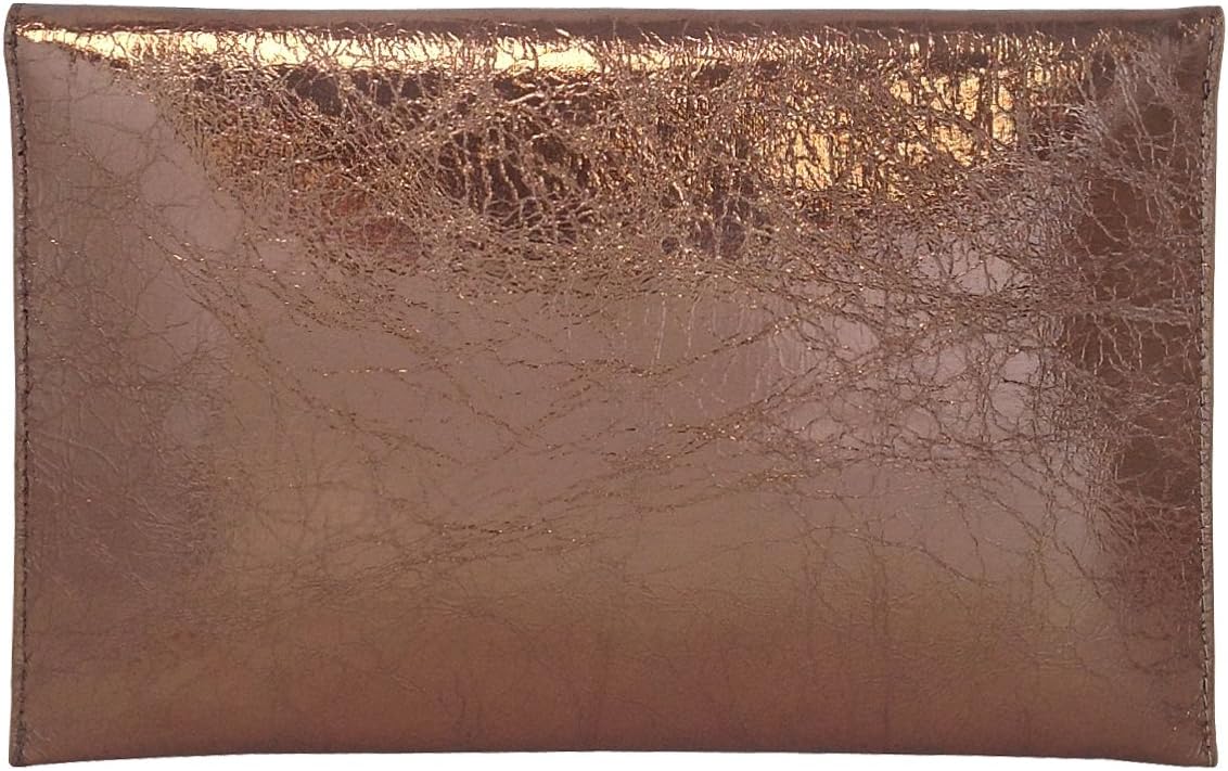 JNB Crushed Metallic Envelope Clutch - Image 2