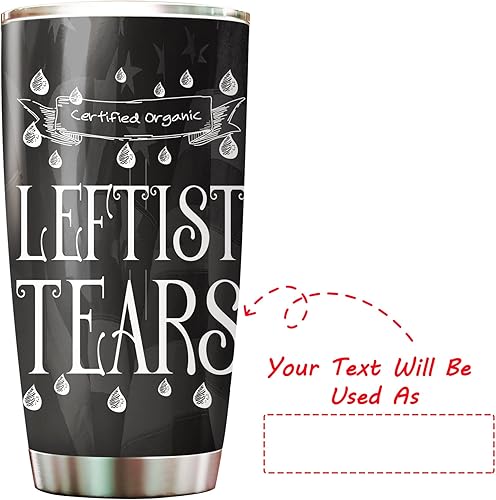 Miniatura 8 de CHICKOR Leftist Tears - Vaso de acero inoxidable de 20 onzas con tapa, doble pared aislada al vacío, taza de café de viaje