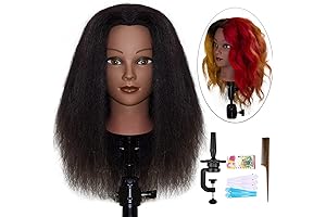 100% Real Hair Mannequin Head for Styling and Braiding