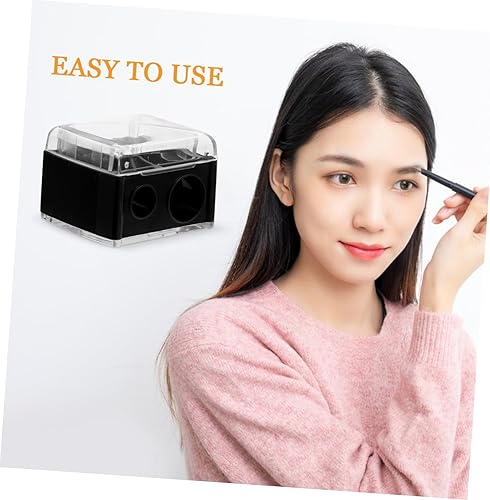 Miniatura 8 de minkissy Sacapuntas para la pluma de la ceja mini sacapuntas agujero doble para cosméticos