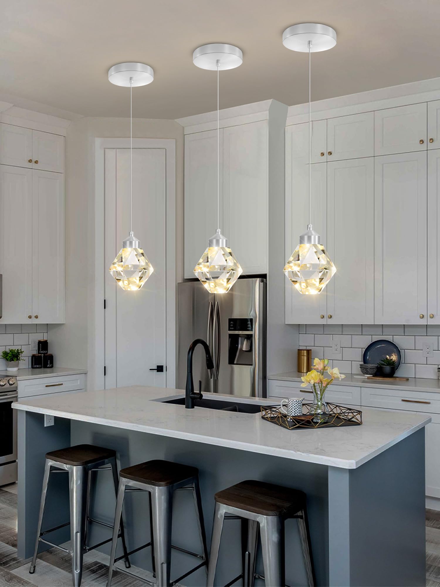 Photo 1 of Shial Lighting Crystal Pendant Chandelier - Silver