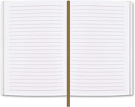 moonster® - Refillable Leather Journals Lined Paper Notebook - A5 Paper 70gsm Lined Pages 21x14.5cm with 320 Refill Pages and Useful Marker