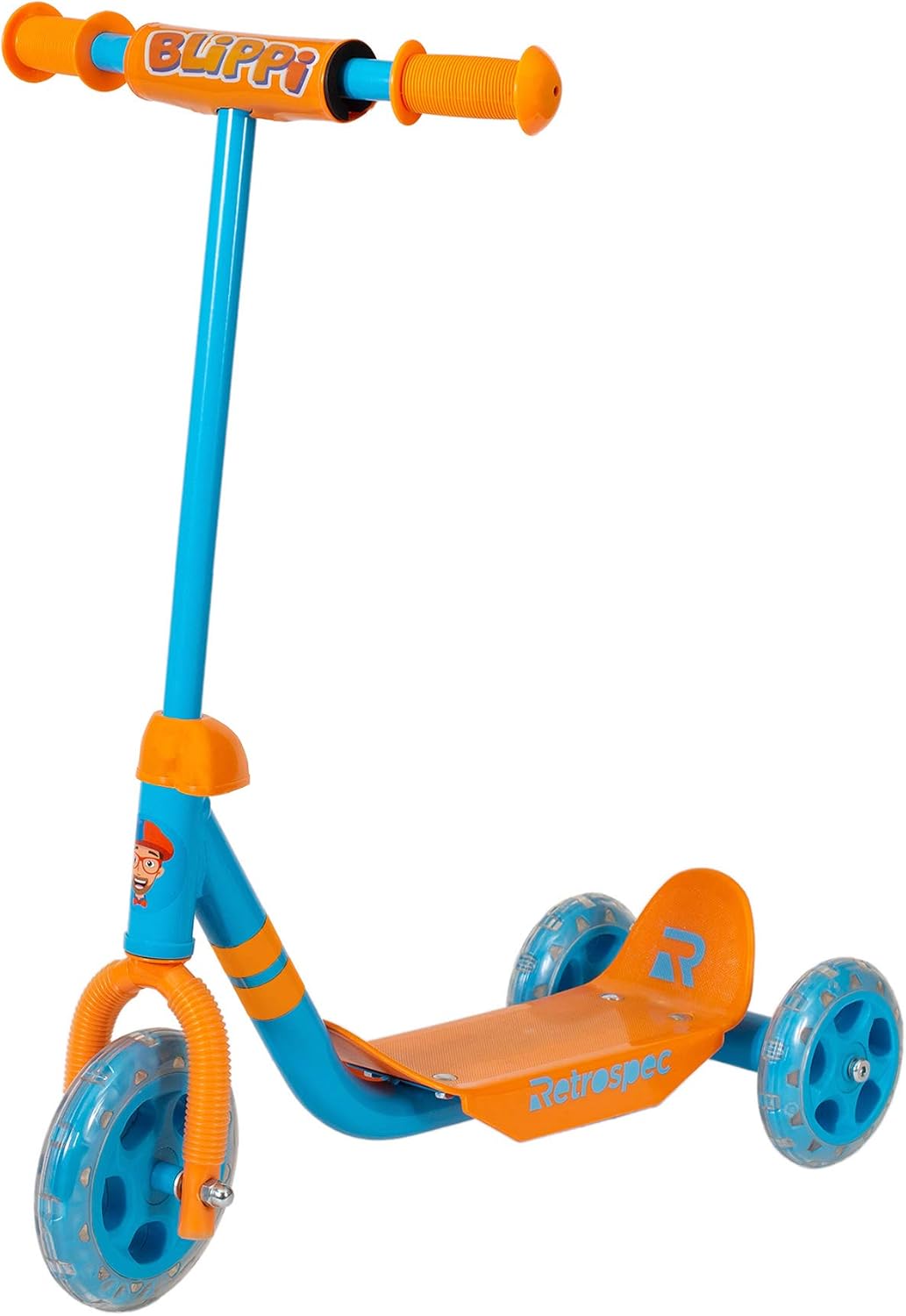 Retrospec Chippy 3-Wheel Kick Scooter for Kids, Toddlers, Girls and Boys with Padded Handlebars, PU Wheels, and Extra Wide Deck Perfect for Children