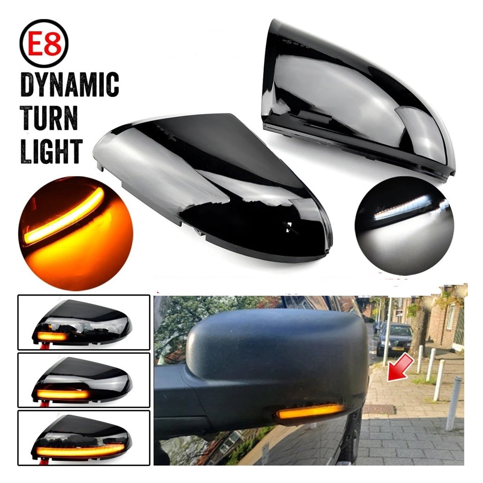 Marqueur Latéral Clignotant Paire De Clignotants Dynamiques Pour Rétroviseurs Latéraux Voiture Pour Dodge Pour Ram 1500 2500 2009 2010 2011 2012 2013-2018