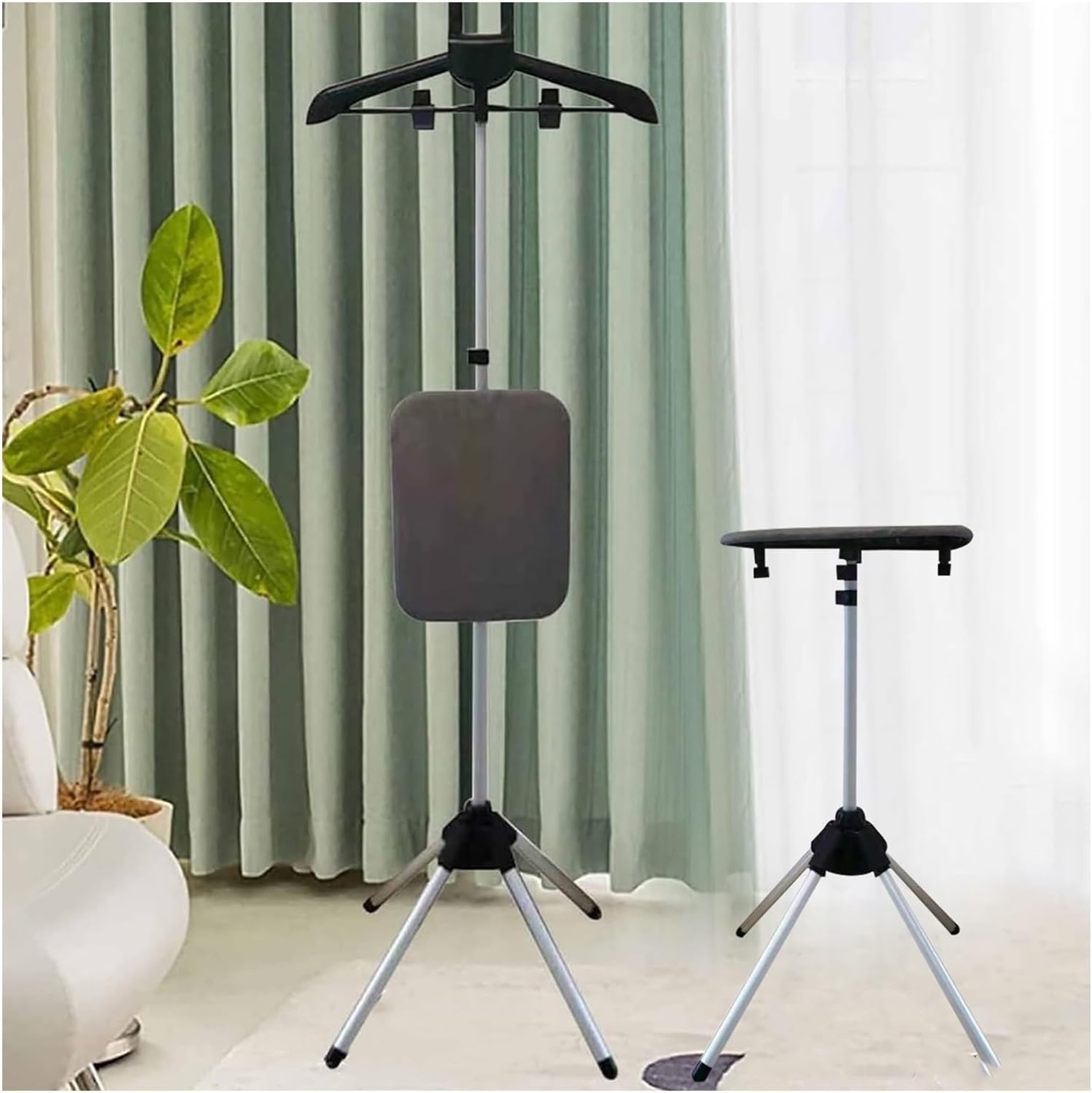 Vertical Folding Iron Table Portable Ironing Board with Adjustable Height Hanger Hanging Portable Vertical Iron Board Ironing Stand for Standing/Seated Ironing