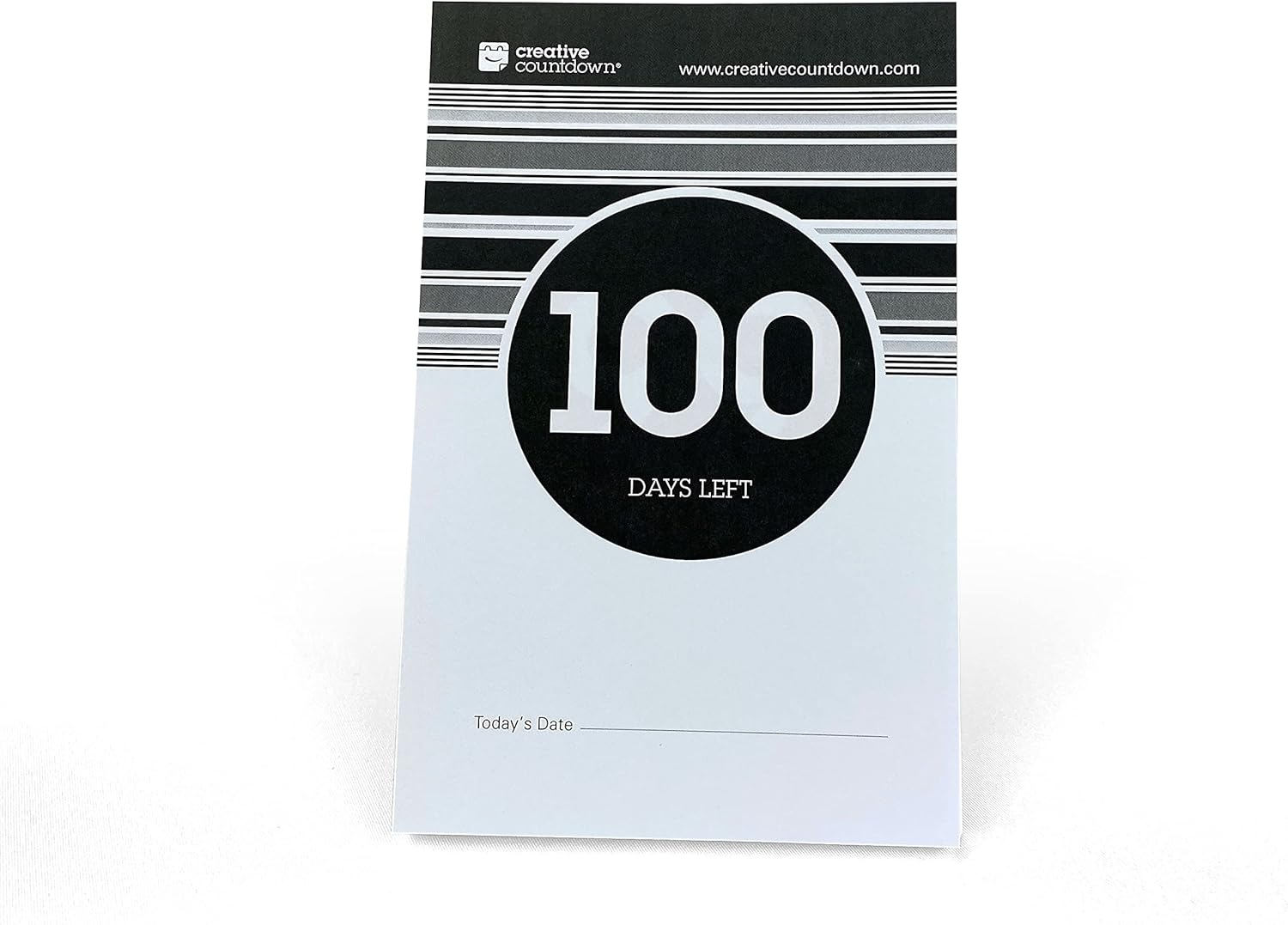 Amazon Com 100 Day Event Goal And Occasion Count Down 5 75 X3 75 Black And White Tear Off Countdown Calendar Table And Desk Unit Perfect For Office Event Corporate And Door Gifts Home