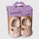 toothless Floral Print Baby Shoes Adorable Soft Sole First Walkers for Infants | Skin Friendly & Comfortable Booties | Lightweight Anti-Slip First Walking Shoes for Summer | 9-12 Months Golden gallery image