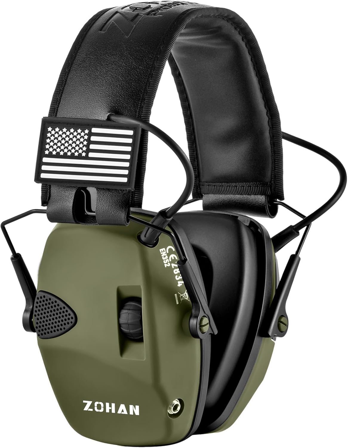 ZOHAN UPGRATED EM054 Electronic Shooting Ear Protection with 4X Sound Amplification, Slim Active Noise Reduction Earmuffs