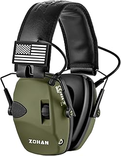 ZOHAN UPGRATED EM054 Electronic Shooting Ear Protection with 4X Sound Amplification, Slim Active Noise Reduction Earmuffs - ZOHAN