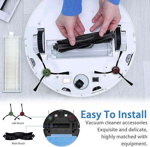 Miniatura 6 de Kit de accesorios de repuesto para Tikom L9000, Lubluelu SL60D, Laresar L6 Nex Robotic Aspiradora Recambios 1 Cepillo de Rodillo Principal 8
