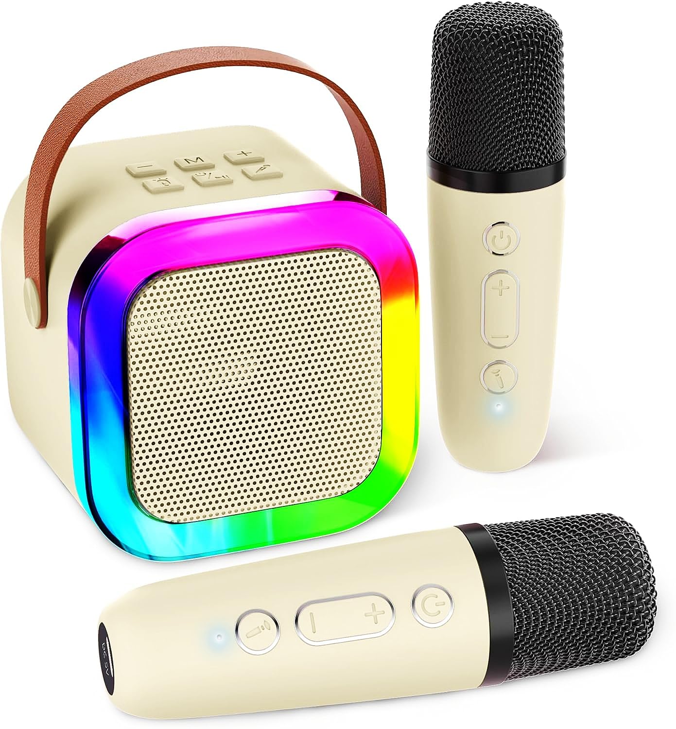 Eimterlan Karaoke Machine for Kids, Kids Karaoke Machine Gifts for Girls and Boys Family Party, Kids Karaoke Machine for Girls with 2 Wireless Microphones, Mini Portable Bluetooth Speaker (Ivory) (B0CRR6HGMW) Amazon Price History, Amazon Price Tracker