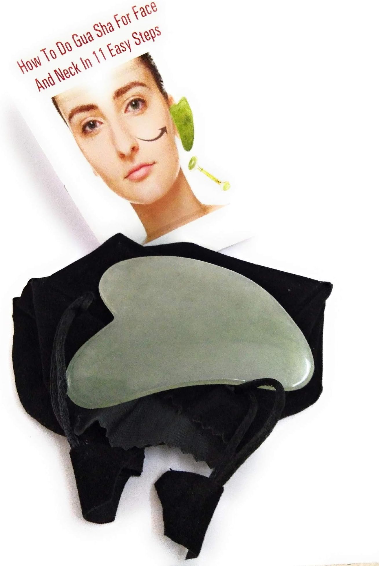 Pinkcity Kraft Jade Gua Sha Scraping Massage Hand Made Triangle Shape Guasha Board for Spa Acupuncture Therapy Trigger Point Treatment on Face