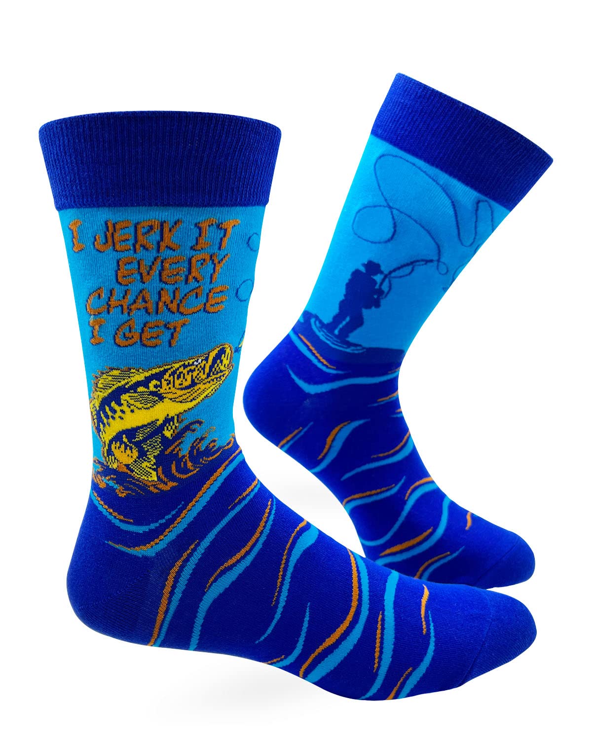 Funny Fishing Themed Men's Novelty Crew Socks ...