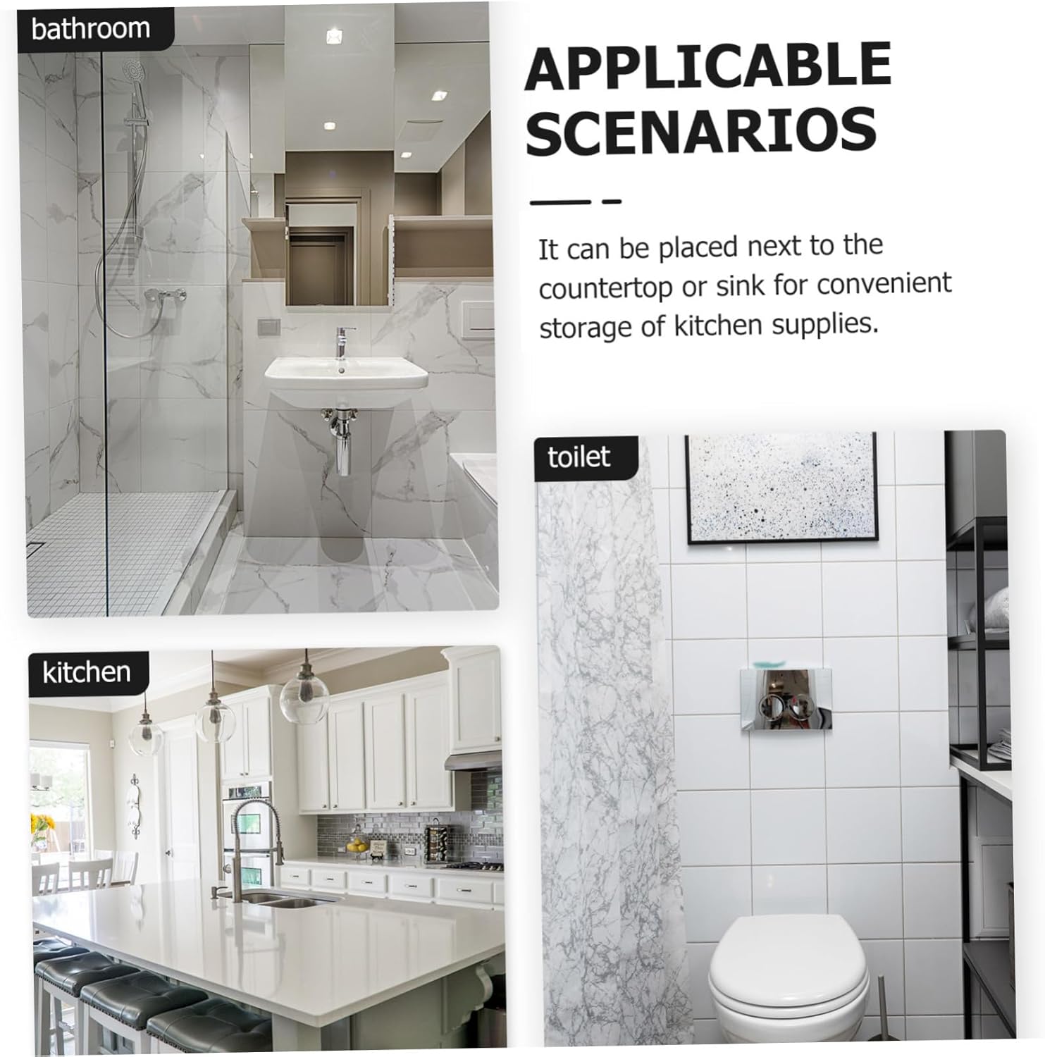 VOSAREA Stainless Steel Kitchen Sponge Holder Rack Multi Functional Dishcloth Storage for Sink Countertop Draining Design for Sponges Rags Cleaning Supplies