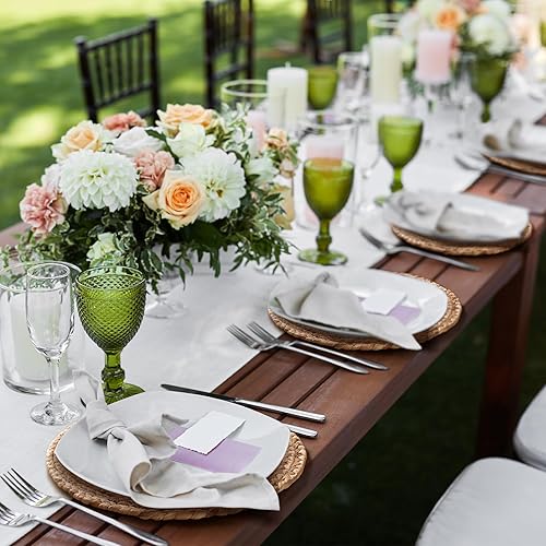 Miniatura 4 de Aofmee Juego de 6 manteles individuales redondos tejidos de 12 pulgadas, manteles individuales de ratán bohemio, manteles individuales de jacinto de